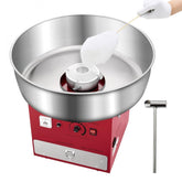 Electric Cotton Candy Machine, 1000W Commercial Candy Floss Maker with 20.5 in Stainless Steel Bowl, Sugar Scoop, and Drawer, Easy Home Use, Perfect for Kids Birthday, Family Party, Red